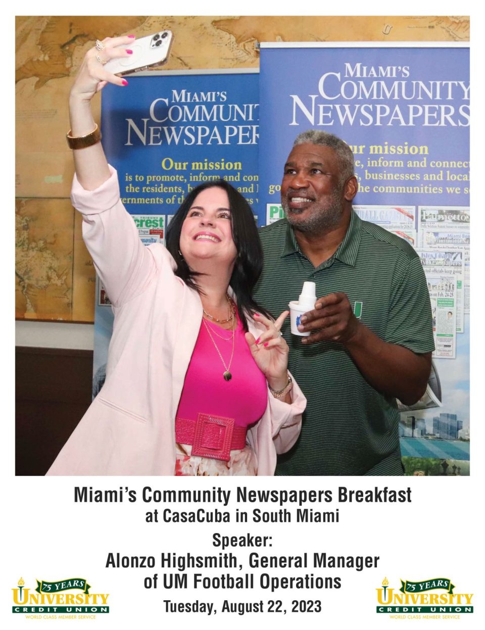 UM’s Alonzo Highsmith speaks at Casacuba