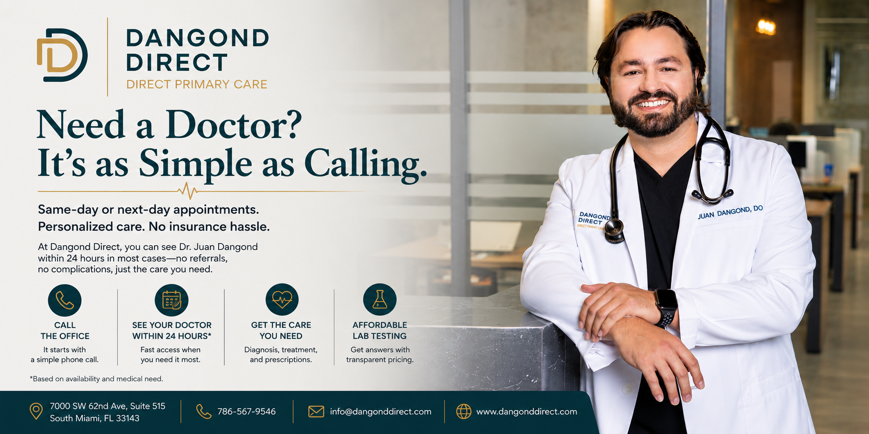 Need a Primary Care Doctor in South Miami? Dangond Direct Makes It Simple