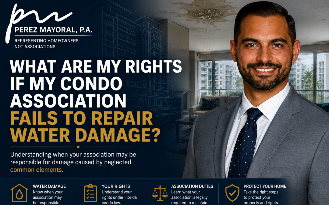 What Are My Rights If My Condo Association Fails to Repair Water Damage?