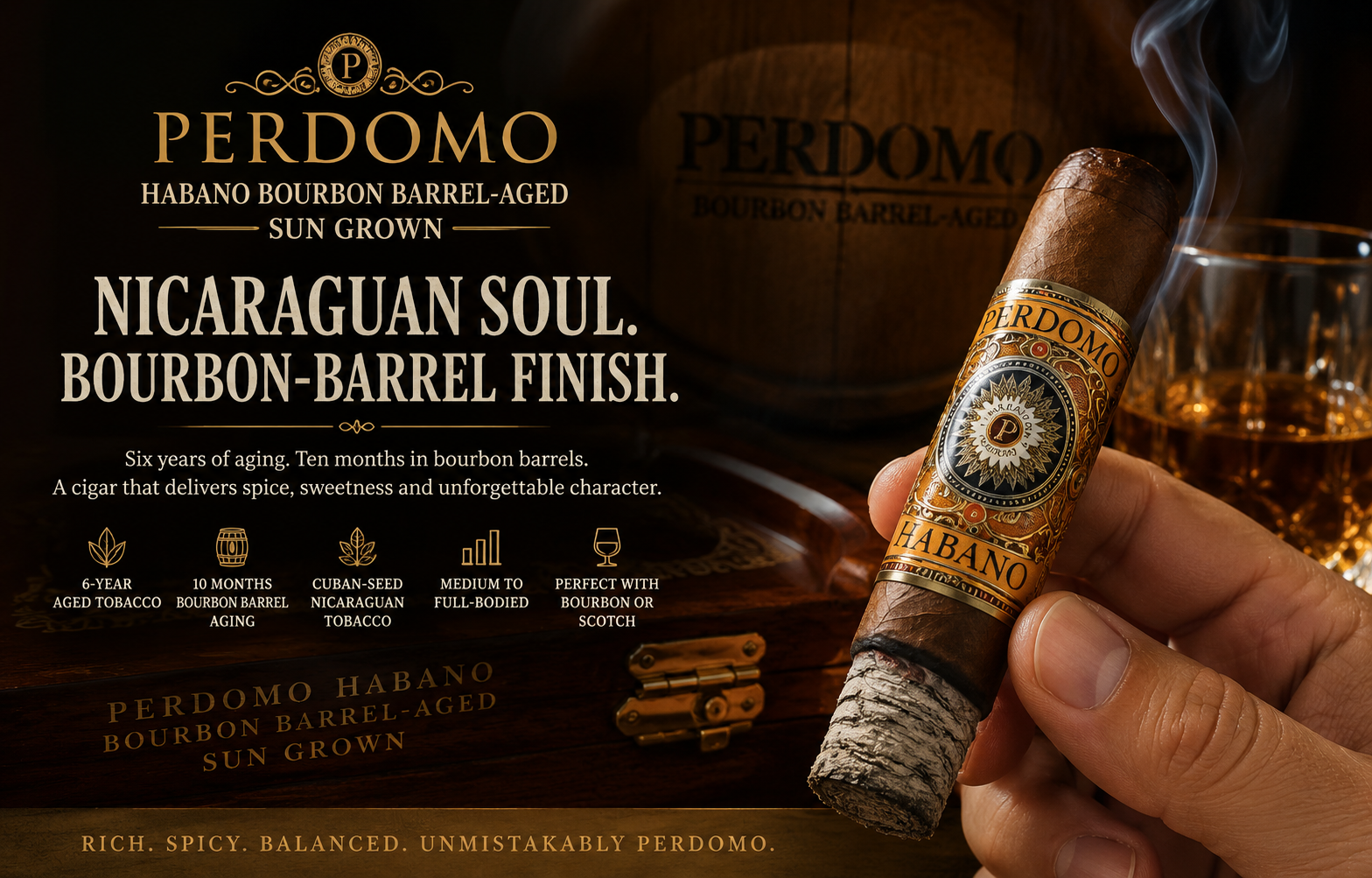 Perdomo Habano Bourbon Barrel-Aged Sun Grown
